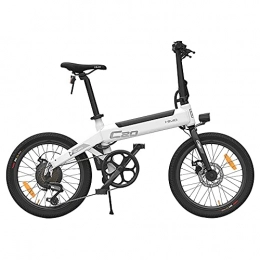 Cleanora Bicicleta HIMO C20 Bicicleta eléctrica Plegable para Adultos, Bici eléctrica de montaña de 20" para desplazamientos, batería 10 Ah, Engranajes de transmisión de 6 velocidades, Bomba de inflado Oculta (Blanco)