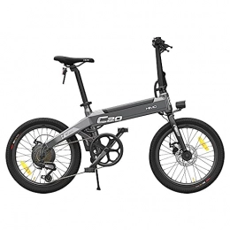 Cleanora Bicicleta HIMO C20 Bicicleta eléctrica Plegable para Adultos, Bici eléctrica de montaña de 20" para desplazamientos, batería 10 Ah, Engranajes de transmisión de 6 velocidades, Bomba de inflado Oculta (Gris)