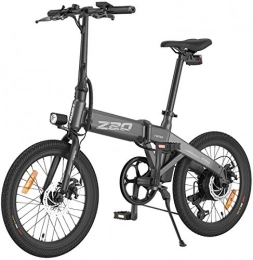 Twotoo Bicicleta HIMO Z20 Bicicleta eléctrica plegable con batería extraíble y bomba de carro, rendimiento impermeable IPX7, pantalla LCD de alta resolución de 20 pulgadas, bicicleta eléctrica de aluminio (gris)