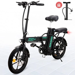 HITWAY Bicicleta HITWAY Bicicleta eléctrica 16“Ebike Bicicletas urbanas Plegables, batería de 7.5Ah, Motor de 250W, Alcance hasta 40-60 km BK5-HW