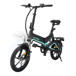HITWAY Bicicleta HITWAY Bicicleta eléctrica, 16 Pulgadas Bicicleta eléctrica Plegable，E Ciudad citybike con Faros LED, batería de Litio de 250W 7, 5 Ah, con Asistencia de Pedal, Adecuado para Adolescentes y Adultos.