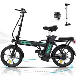 HITWAY Bicicletas eléctrica HITWAY Bicicleta eléctrica Ebike Bicicletas urbanas Plegables, batería de 8, 4Ah, Motor de 250W, Alcance hasta 35-70 km BK5