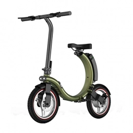 Hold E-Bikes Bicicleta Hold E-Bikes Scooter eléctrico - Scooter Plegable portátil - Bicicleta Plegable eléctrica Ligera de Aluminio@Verde