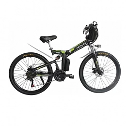 HOUSEHOLD Bicicleta eléctrica de 26 Pulgadas, Bicicletas de montaña híbridas, Plegable Que Absorbe los Golpes, IP54 a Prueba de Agua, Ajuste de Asistencia de 5 velocidades, Instrumento de Control LCD