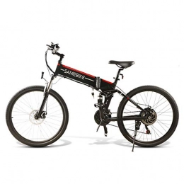 HSART Bicicletas eléctrica HSART Bicicleta Eléctrica de 26" Bicicletade Montaña 350W con Batería Litio de 48V 10Ah MAX 80Km (Negro)