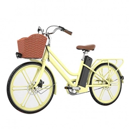 HWOEK Bicicleta HWOEK E- Bike para Adulto, 24 Pulgadas Mujeres Bicicleta Eléctrica 250W Motor Batería de Iones de Litio Extraíble 36V / 10Ah con Pantalla LCD Inteligente Amarillo