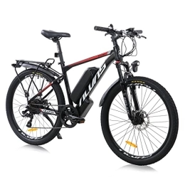 Hyuhome Bicicletas eléctrica Hyuhome Bicicletas eléctricas para adultos, hombres y mujeres, bicicletas E de 26 pulgadas para hombres, bicicleta de montaña eléctrica con batería extraíble de 36 V 12.5 Ah y motor BAFANG (rojo)