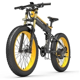 iRonsnow Lankeleisi bicicleta eléctrica plegable bicicleta eléctrica - 27 velocidades edición deportiva Ebike - 48V 14.5Ah/17.5Ah batería de litio E-Bike - Neumático gordo 26" y HDB