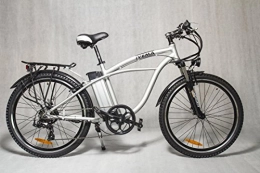 IVEMA Bicicletas eléctrica ivema-E-Bike Diseo Bike 26City Bike Pedelec Cruiser elctrico bicicleta rueda de bicicleta mountain bike-Batera de ion de litio 36V Color Blanco