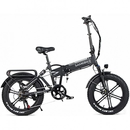 JINGJIN Bicicletas eléctrica JINGJIN Bicicleta eléctrica Cuadro de Bicicleta de montaña Plegable con Amortiguador Completo de aleación de Aluminio de 20 Pulgadas, neumático Grueso CTS de 20"* 4.0