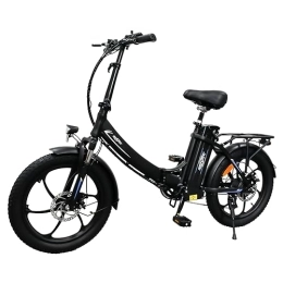 JIYUDX Bicicleta JIYUDX Bicicleta Eléctrica, 20" Fat Tire EBike Bicicleta Electrica Plegable, 48V / 15Ah Bateria Extraible Autonomia 50-100km, 7-Velocidades y Suspension Delantera e Bicicletas Electricas para Adultos