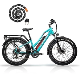 JOBO Bicicleta JOBO Ebike Bicicleta eléctrica de montaña para hombre, 26 pulgadas, 80 N.m, Pedelec E-Faltrad con motor Bafang G060, Shimano de 7 velocidades E para hombre