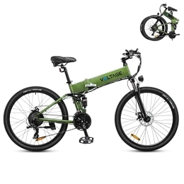 KAISDA Bicicleta KAISDA Bicicleta Eléctrica E-MTB 26" 250W Full Suspension, Shimano 21vel, Off-Road Bicicleta Eléctrica de Montaña con Batería Litio Extraíble 36 V 374.4WH, Velocidad Máxima 25 km / h, Unisex (Verde)
