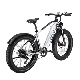 KELKART Bicicleta KELKART Bicicleta eléctrica, 26" 4.0 Fat Tire Ebike para Adultos 48V19AH Batería Extraíble, Shimano 7-velocidades, Horquilla de Suspensión Delantera de Aleación Bloqueable