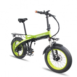 KETELES Bicicleta KETELES Bicicleta eléctrica KS6 Plus para hombre, 20 pulgadas, 48 V, motor de 18 Ah, marco de aleación de aluminio (verde)