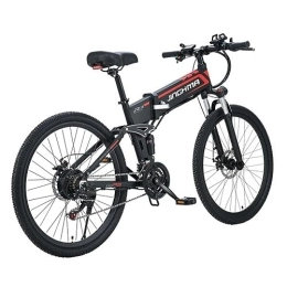 Kinsella Bicicleta Kinsella Bicicleta de montaña eléctrica JINGHMA R3 de 26 pulgadas, Shimano de 7 velocidades, sistema de frenado eléctrico dual, batería de litio de 48 V 12, 8 Ah, bicicleta eléctrica de suspensión