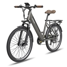 Kinsella Bicicletas eléctrica Kinsella F26 Pro 250W 26" Bicicleta de Trekking eléctrica City E-Bike 10Ah Soporte APP (gris metalizado)