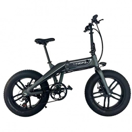 Knewss Bicicleta Knewss Bicicleta elctrica Plegable de 20 Pulgadas y 7 velocidades, Rueda integrada de aleacin de Aluminio, vehculo elctrico asistido por batera de Litio 350w / 500w-gris