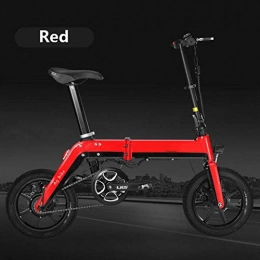 KNFBOK Bicicletas eléctrica KNFBOK - Bicicleta eléctrica para hombre, plegable, 36 V, batería de litio de larga duración, doble freno de disco de alta luminosidad, LED choque absorbente de choque rojo
