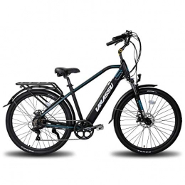 Hiland Bicicletas eléctrica LAMASSU - Bicicleta eléctrica para adultos con 36 V 10 Ah, marco de aluminio, freno de disco, pantalla LCD, cambio Shimano de 7 velocidades