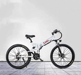 LAMTON Bicicletas eléctrica LAMTON 26 Pulgadas Plegable for Adultos Bicicleta de montaña elctrica, batera de Litio de 48V, aleacin de Aluminio Multi-Link de suspensin, con el GPS antirrobo Sistema de Posicionamiento
