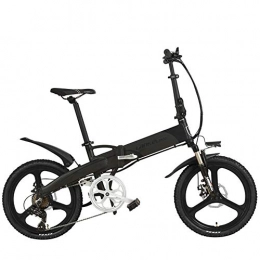 LANKELEISI Bicicleta LANKELEISI G660 Elite 20" Bicicleta eléctrica Plegable, batería de Litio 48V, Marco de aleación de Aluminio, 5 Grados de Asistencia, Pedal Assist Electric Bike (Black Grey, 14.5A)