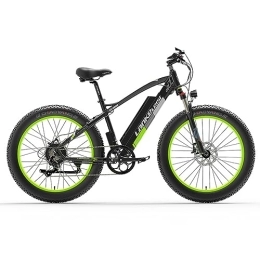 Kinsella Bicicleta LANKELEISI La bicicleta eléctrica XC4000 incluye: Shimano 7 velocidades, batería de litio extraíble 48 V x 17, 5 Ah, freno de disco mecánico, bicicleta eléctrica con neumáticos grandes 26 x 4. (Verde)