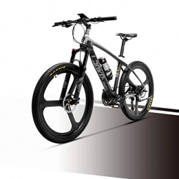 LANKELEISI Bicicletas eléctrica LANKELEISI S600 MTB de Bicicleta de montaña Superligera 18kg No Bicicleta eléctrica con Freno hidráulico Shimano Altus (Negro + Blanco)