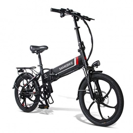 LCLLXB SAMEBIKE - Bicicleta plegable con freno de disco doble y suspensión completa, asiento ajustable, marco de aleación de aluminio, medidor inteligente LCD