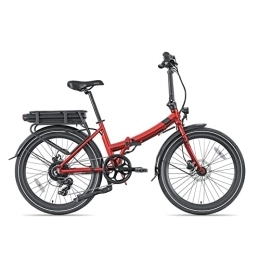 Legend eBikes Bicicleta Legend Siena | Bicicleta Eléctrica Plegable 24" Smart Ebike | Autonomía hasta 90 km | E-Bike Urbana de Paseo Adulto, Mujer y Hombre | Frenos Hidráulicos, Batería Extraíble Ion 13Ah | Rojo Strawberry