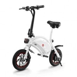LHLCG Bicicleta LHLCG Bicicleta elctrica - Aplicacin Inteligente de Bicicleta elctrica porttil Ultraligera Plegable y Asiento para nios, White