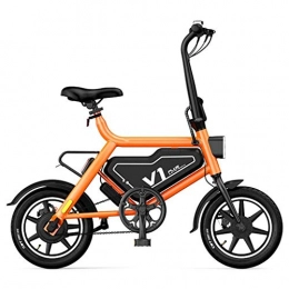 LiRongPing Bicicleta LiRongPing Porttil de 25 kilometros / h de Velocidad Inteligente Bicicleta elctrica Plegable ciclomotor Bicicletas mxima Bicicleta al Aire Libre for la Vespa elctrica (Color : Orange)