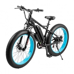 Liu Yu·casa creativa Bicicletas eléctrica Liu Yu·casa creativa Bicicleta eléctrica de 26 Pulgadas para Nieve, neumático Gordo, aleación de Aluminio, Bicicleta eléctrica, 48 V, 500 W, 12 Ah, Ebike 26 * 4, 0, neumático (Color : Blue 500W)