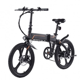 Liu Yu·casa creativa Bicicleta Liu Yu·casa creativa Bicicleta eléctrica Plegable 350W Motor 15MPH (25km / H) Bicicleta eléctrica de montaña Neumáticos de 20"Bicicleta eléctrica Plegable (Color : Negro)