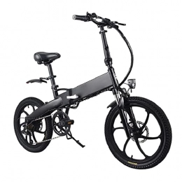 Liu Yu·casa creativa Bicicletas eléctrica Liu Yu·casa creativa Bicicleta eléctrica Plegable de 20 Pulgadas Neumático de 20 Pulgadas 350W 10AH EBIKE Folding Ciudad eléctrica Bicicleta 30km / h (Color : Negro, tamaño : 165-180CM)