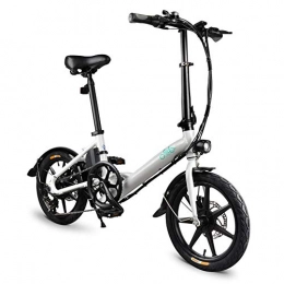 Lixada Bicicletas eléctrica Lixada Asistente de Potencia Plegable de 14 Pulgadas Bicicleta eléctrica ciclomotor E-Bike 250W Motor sin escobillas 36V 5.2AH (Blanco, D3S)
