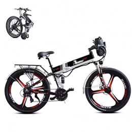 LJYY Bicicleta LJYY Bicicleta de montaña eléctrica Plegable para Adultos, 26 Pulgadas Fat Tire Ebike 48V 350W 10.4AH Batería de Litio extraíble Bicicleta eléctrica asistida por Viaje Bicicleta Plegable MTB Fren