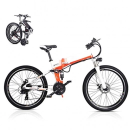LJYY Bicicleta de montaña eléctrica Plegable para Adultos, Bicicleta eléctrica de 26 Pulgadas para Adultos, Bicicleta eléctrica de 48 V 350 W y 21 velocidades, batería de Litio extraíble, bicicle
