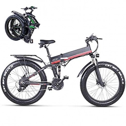 LJYY Bicicletas eléctrica LJYY Bicicleta de montaña eléctrica Plegable para Adultos, Bicicleta eléctrica de 26 Pulgadas para Adultos, Bicicleta eléctrica de Alta Velocidad de 48 V, 1000 W, batería de Litio extraíble de 12