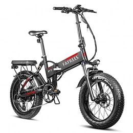 LOKEEVAN Bicicleta LOKEEVAN 750W 4.0 Fat Tire Bicicleta eléctrica Plegable 48V 13.6Ah Batería extraíble Beach Snow Bicicleta eléctrica Suspensión Completa Shimano 7 Speed Gear Sistema de regeneración para Adultos