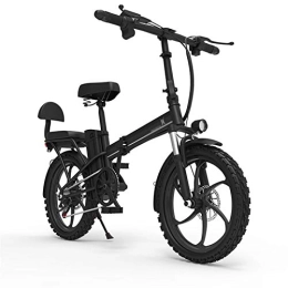LOMJK Bicicleta LOMJK Bicicleta eléctrica Plegable para Adultos, Bicicleta de montaña de Hombres, Bicicleta eléctrica de 14 Pulgadas / Bicicleta eléctrica de cercanías con Motor de 240W, batería de 48V 12Ah