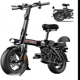 LOPP Bicicletas eléctrica LOPP Bicicleta eléctrica de 40 kmEbike para adultos, plegable, con batería de iones de litio de 36 V, 14 pulgadas, para ciclismo al aire libre, viajes de entrenamiento y desplazamiento (tamaño: 40 km)