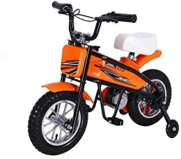 LUO Bicicletas eléctrica LUO Bicicleta, bicicleta de tierra para niños, motocicleta eléctrica para niños de 3 a 8 años, con batería y ruedas de entrenamiento, mini moto de juguete, naranja, naranja