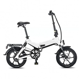 LWL Bicicleta LWL Bicicletas eléctricas plegables para adultos 16 pulgadas Batería de litio ultraligera plegable Sistema de amortiguador dual Bicicleta eléctrica (color: F)