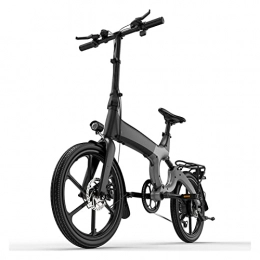 LWL Bicicletas eléctrica LWL Bicicletas eléctricas plegables para adultos Motor de 250 W, 36 V, batería de litio, 20 pulgadas, bicicleta eléctrica plegable Ebik (color: gris)