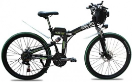 Macro Bicicleta Macro ATV eléctrico QDWRF, 500W de la batería 26 '' Bicicleta eléctrica AC 48V 8AH / AH de Litio 10 / 15 para Adultos, 21 Marchas, Negro, 48V15AH500W