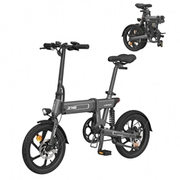 MANPATEL Bicicleta MANPATEL Bicicletas eléctricas 16 Pulgadas 250W Portátil Bicicleta Eléctrica Plegable con batería de 10Ah 36V Gris