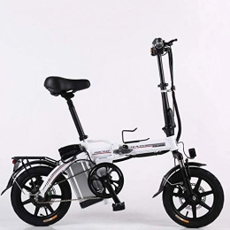 YGWE Bicicletas eléctrica Mini Folding Electric Car, Adult Two-Wheel Mini Pedal Electric Car, Portable Folding Lithium Battery Travel Battery Car, Outdoor Motorcycle Travel Bicycle