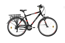 Atala Bicicletas eléctrica Modelo Atala 2021 - Bicicleta eléctrica de trekking con batería eléctrica E-Run FS 6.1, color negro y rojo, 360, talla M 49