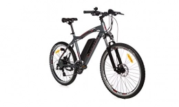 Moma Bikes Bicicletas eléctrica Moma Bikes Bicicleta de Montaña E-MTB-26 ", Suspension simple, Alu. SHIMANO 24V, Doble Freno Disco, Susp Delan. Bat. Ion Litio 36V 16Ah
